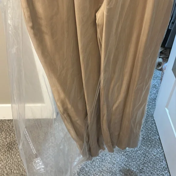 Express Linen-Blend Wide Leg Blazer Jumpsuit - Picture 11 of 11